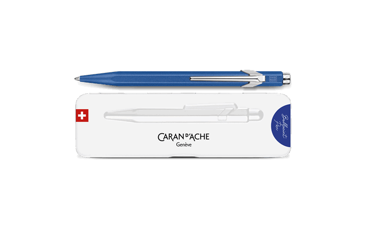 849™カラーマットX ブルー ボールペン スリムパック入 | Caran d'Ache JP