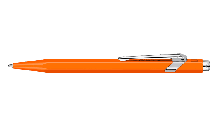 849 蛍光オレンジ ボールペン（青芯）＋メカニカルペンシル0.7mmセット