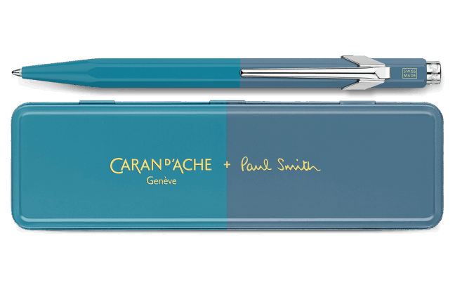 Stylo Bille 849 PAUL SMITH Cyan Blue & Steel Blue Édition Spéciale