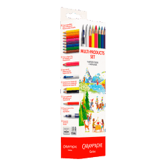 Crayons De Cire Caran D'Ache Swisscolor - Lot De 15 Couleurs Pastel, Imperméables, Diamètre 8,55 Mm