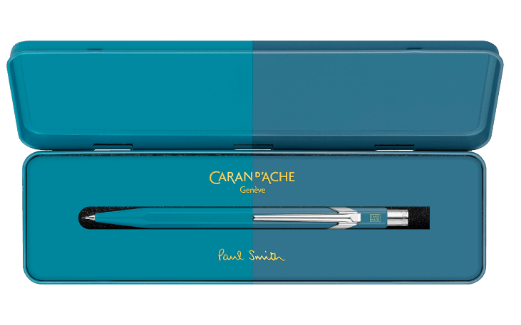 新品　Paul Smith×CARAN D'ACHE 廃盤849ボールペン 849™ PAUL SMITH Cyan Blue and Steel Blue Mechanical Pencil