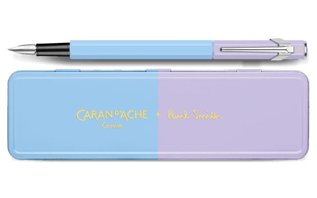 849 PAUL SMITH Sky Blue & Lavender Purple Fountain Pen (F) - Limited Edition