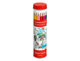 スイス　色鉛筆と塗り絵　18COLOR スイスカラー 水溶性色鉛筆18 色＋塗り絵 チューブ缶 | Caran d'Ache JP