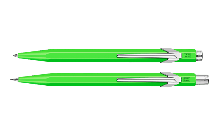 NO.384 カスタムボールペンandタッチペン　グリーン　ウォータービーズ Set 849™ FLUO Green Ballpoint Pen + Mechanical Pencil | Caran d