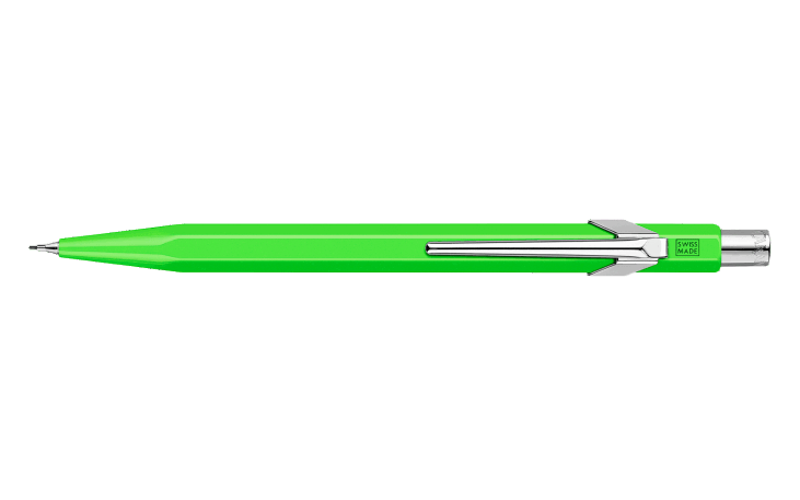 Set 849™ FLUO Green Ballpoint Pen + Mechanical Pencil | Caran d
