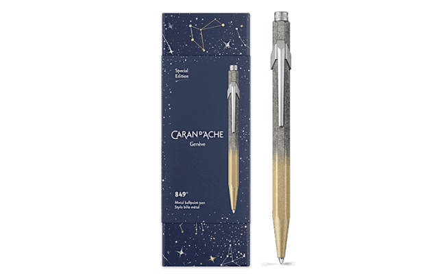 849™ COSMIC BLUE Gilded Ballpoint Pen - Special Edition | Caran d