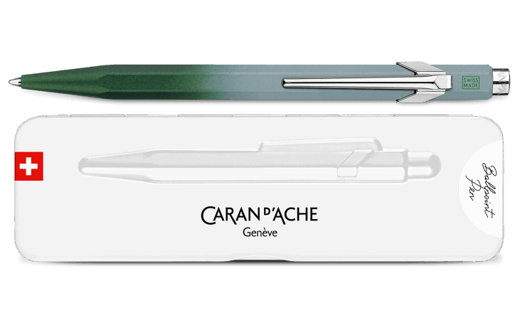 限定】849 グリーン/スチールブルー ボールペン | Caran d'Ache JP