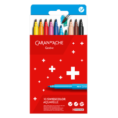 Cardboard boxe of 10 Fibre-tipped pens SWISSCOLOR