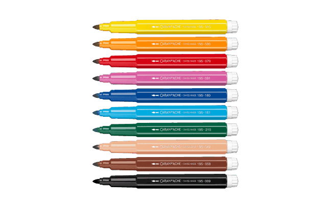 スイスカラー マキシフエルトペン10色 紙箱セット