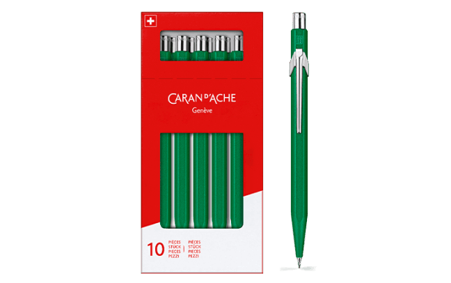 Box of 10 Green 849™ COLORMAT-X Mechanical Pencils 0.7HB | Caran d