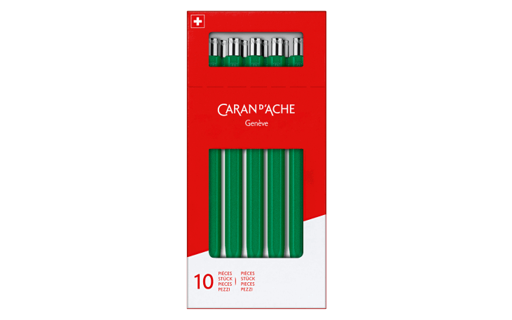 Box of 10 Green 849™ COLORMAT-X Mechanical Pencils 0.7HB | Caran d