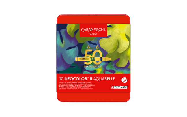 Box of 10 NEOCOLOR™ II Aquarelle Pastels 50 Years Lush – Special Edition