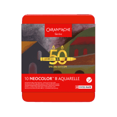 Boîte 10 Pastels NEOCOLOR™ II Aquarelle 50 ans Dark - Édition Spéciale