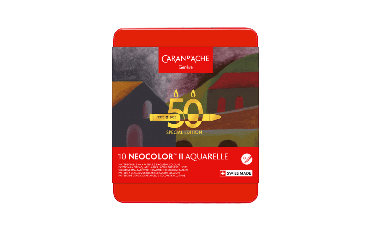 ネオカラーⅡ水溶性ワックスパステル 50周年 10色セット “DARK