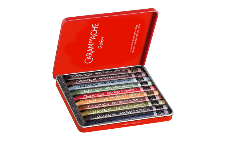 ネオカラーⅡ水溶性ワックスパステル 50周年 10色セット “DARK