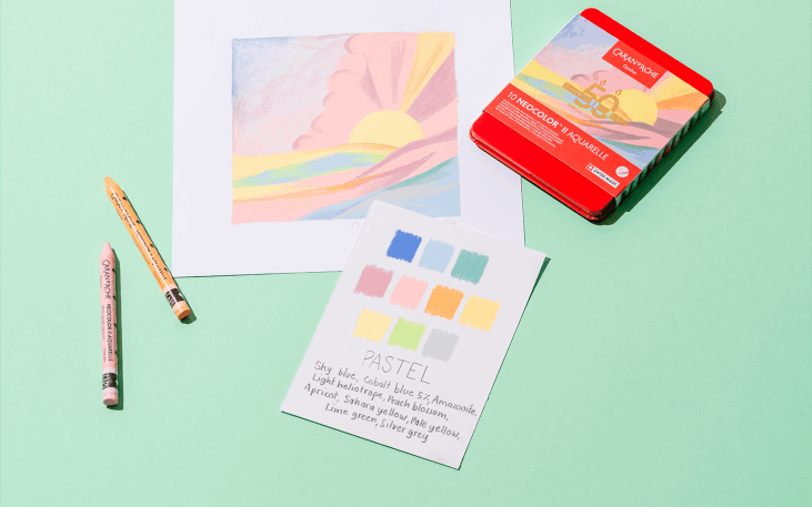 ネオカラーⅡ水溶性ワックスパステル 50周年 10色セット “PASTEL