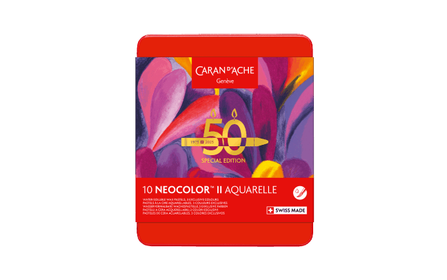 -ネオカラーⅡ水溶性ワックスパステル 50周年 10色セット “POP”
