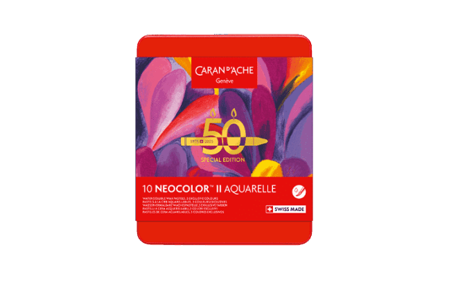 Box of 10 NEOCOLOR™ II Aquarelle Pastels 50 Years Pop – Special Edition