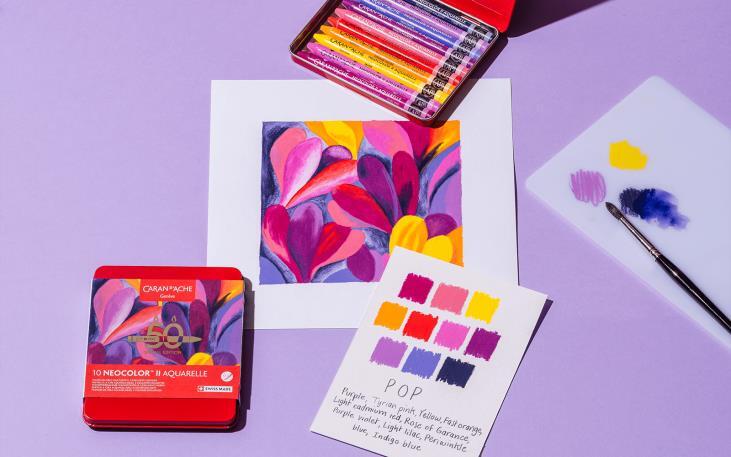 ネオカラーⅡ水溶性ワックスパステル 50周年 10色セット “POP” | Caran