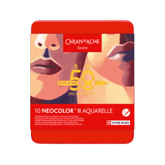 Boîte 10 Pastels NEOCOLOR™ II Aquarelle 50 ans Portrait - Édition Spéciale