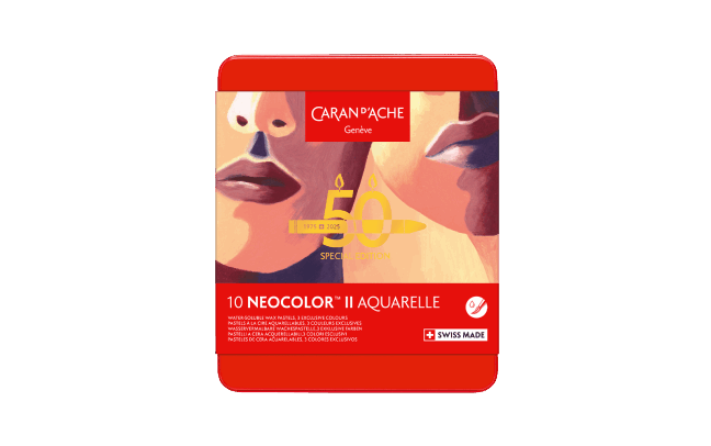ネオカラーⅡ水溶性ワックスパステル 50周年 10色セット “PORTRAIT”