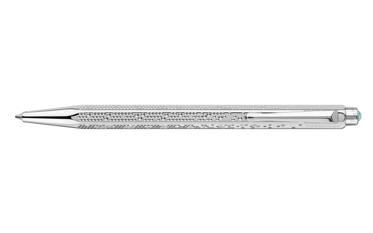 Set ECRIDOR™ GERMANIER Platinum Ballpoint Pen & Leather Case