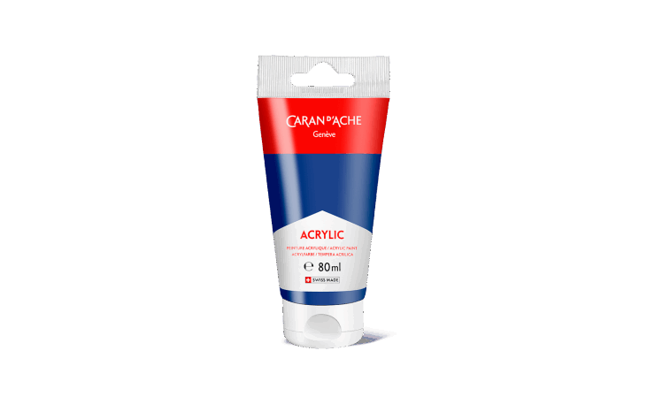 アクリリック 水性アクリル絵具 ナイトブルー - 80ml チューブ | Caran