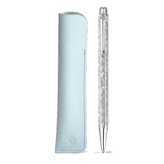 Set Ballpoint Pen Ecridor™ Alpine Frost & Polar Blue Leather Case