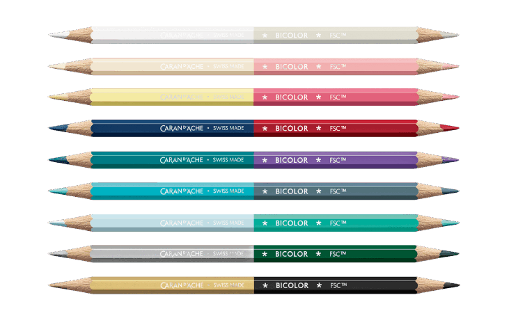 限定】アルパインフロスト カラーセット バイカラー色鉛筆（9本18色