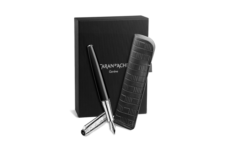 限定】レマン ダミエ 万年筆+ペンシース ギフトセット F | Caran d'Ache JP