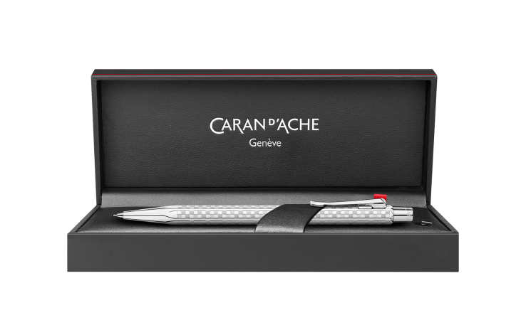 Portamine Caran D'Ache Ecridor Chevron 0,7 Mm, Finitura Palladiata, Svizzero - 2