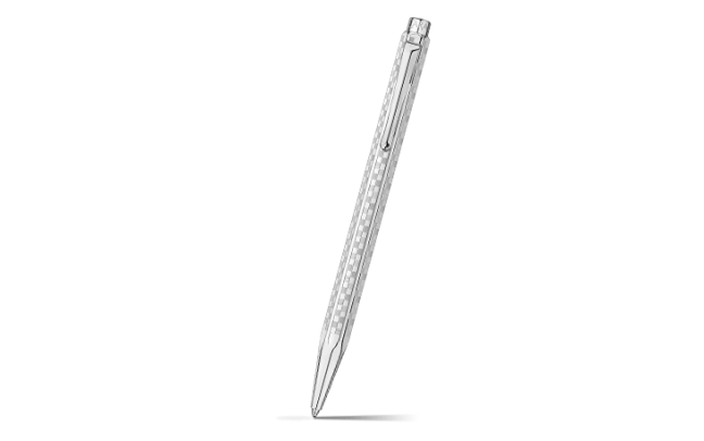 Kugelschreiber Ecridor™ Damier Silbergrau