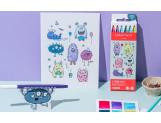 Set Kawaii 6 Fibre-tipped Pens Fibralo™ Funny Monsters