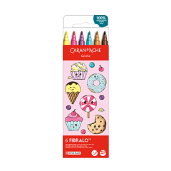 Kawaii-Set 6 Fasermaler Fibralo™ Candy World