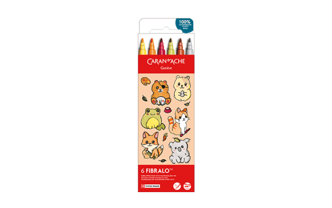 Set Kawaii 6 Feutres Fibralo™ Cute Animals