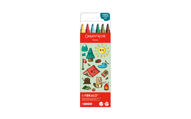 Kawaii-Set 6 Fasermaler Fibralo™ Swiss Mountain
