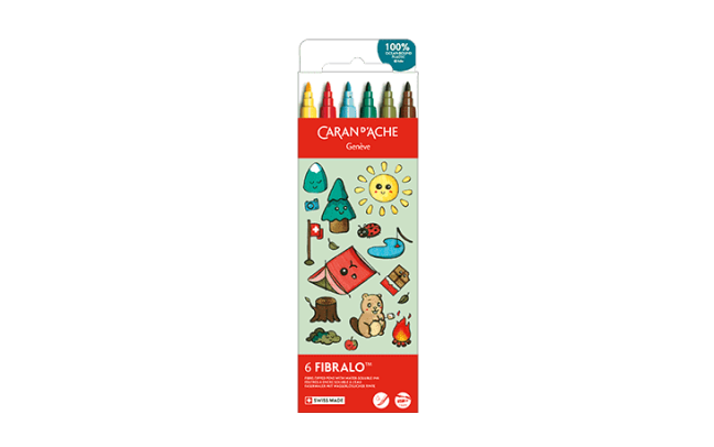 Set Kawaii 6 Feutres Fibralo™ Swiss Mountain
