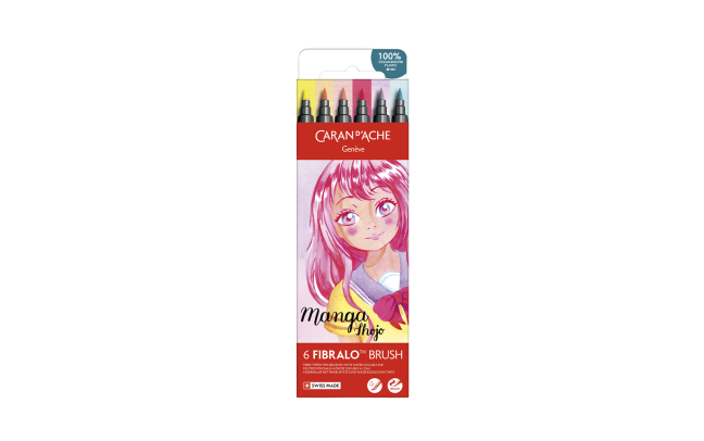 Set 6 Fasermaler Fibralo™ Brush Manga Shojo