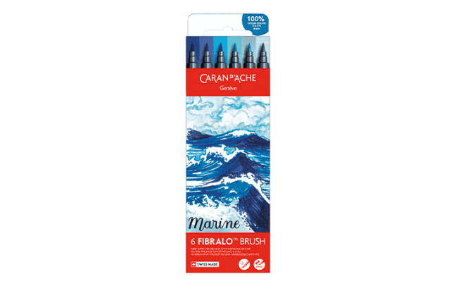 Set 6 Fasermaler Fibralo™ Brush Marine