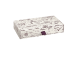 Set Stylo Bille Léman™ Toile de Jouy & Étui en Cuir Bordeaux