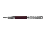 Set Stylo Plume Léman™ Toile de Jouy & Étui en Cuir Bordeaux