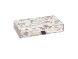 Set Stylo Bille Ecridor™ Toile de Jouy & Étui en Cuir Bordeaux