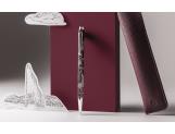 Set Stylo Bille Ecridor™ Toile de Jouy & Étui en Cuir Bordeaux