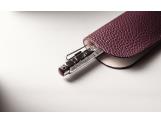 Set Stylo Bille Ecridor™ Toile de Jouy & Étui en Cuir Bordeaux