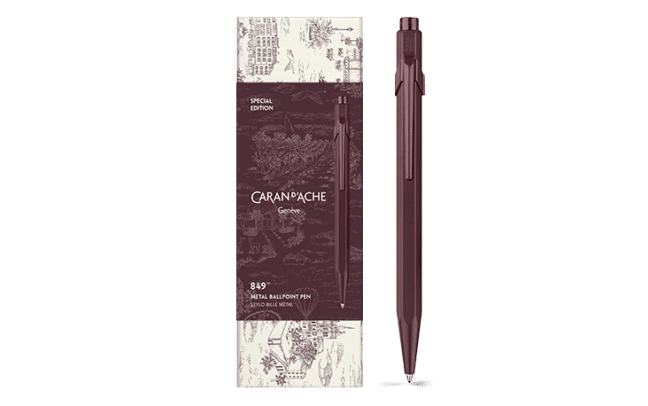 Ballpoint Pen 849™ Toile de Jouy Burgundy