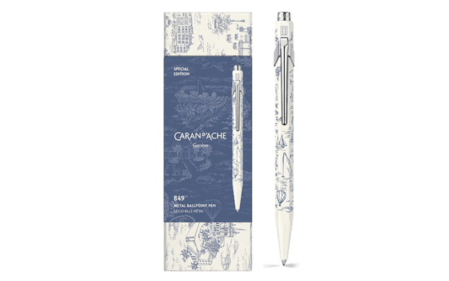 Stylo Bille 849™ Toile de Jouy Blanc