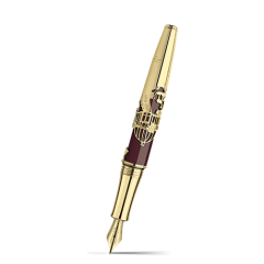 Stylo Plume Toile de Jouy Prestige Bordeaux