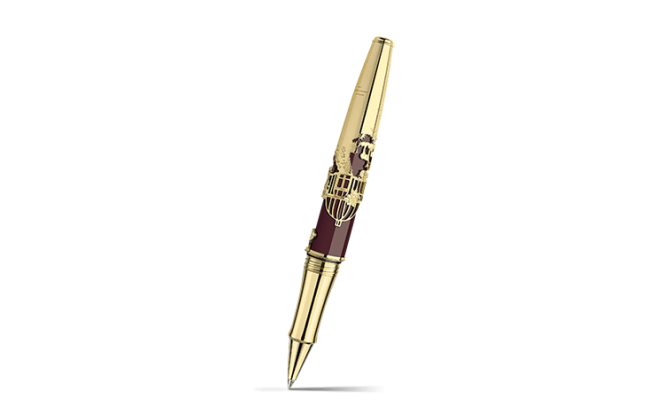 Rollerball Pen Toile de Jouy Prestige Burgundy