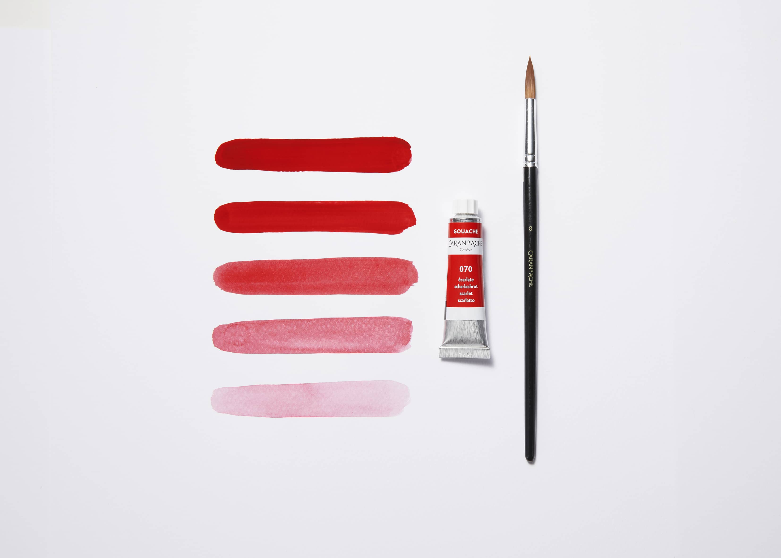 Lifestyle textured picture of gouache with pink and red tones